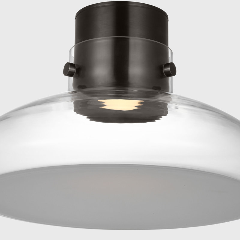 Morgan LED Flush Mount, Burnished Bronze, White