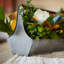 Arrangement floral de centre de table d’été en métal galvanisé « Lemon », « Real Touch » Magnolia & Buwood