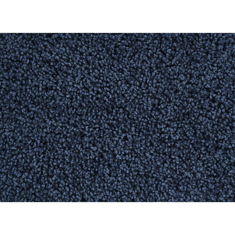 Treye Nylon Bath Rug with Non-Slip Backing, Rectangle 30" x 50", Navy
