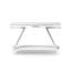 Canapé 2 pièces blanc de style contemporain avec cadre chromé ultrabrillant