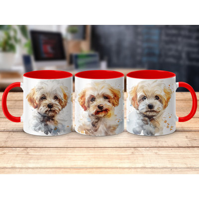 Three Watercolor Maltipoo Dogs 11oz Coffee Mug