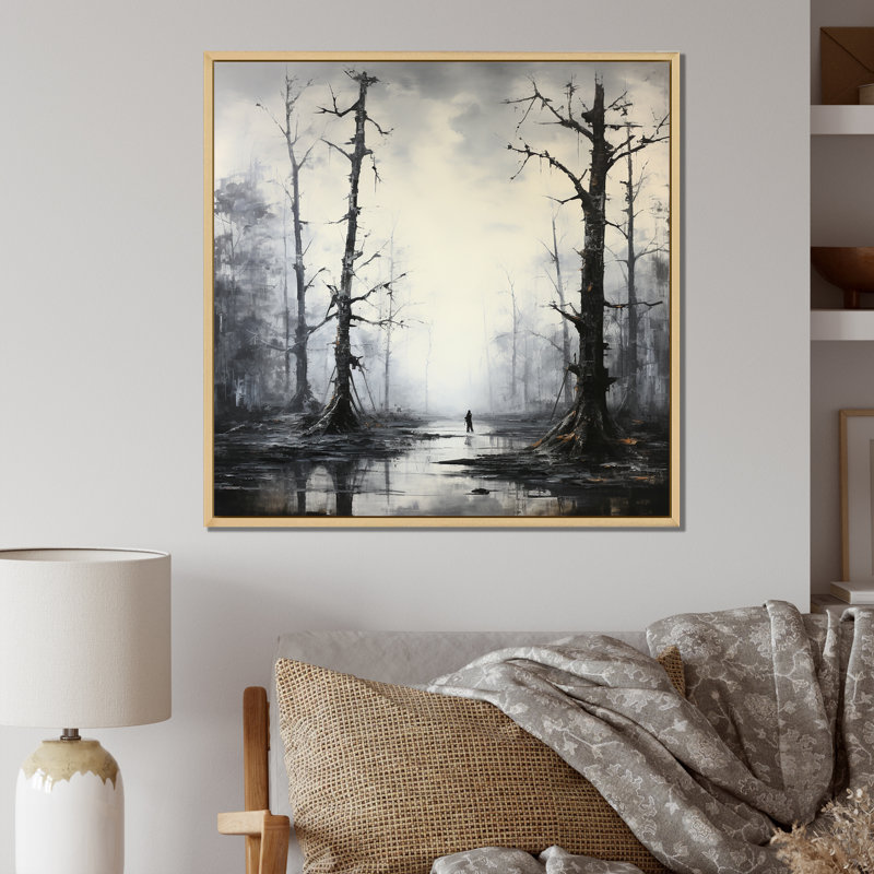 Winter Forest Solitude - impression, Cadre naturel flottant, H 16 po x l 16 po x P 1 po