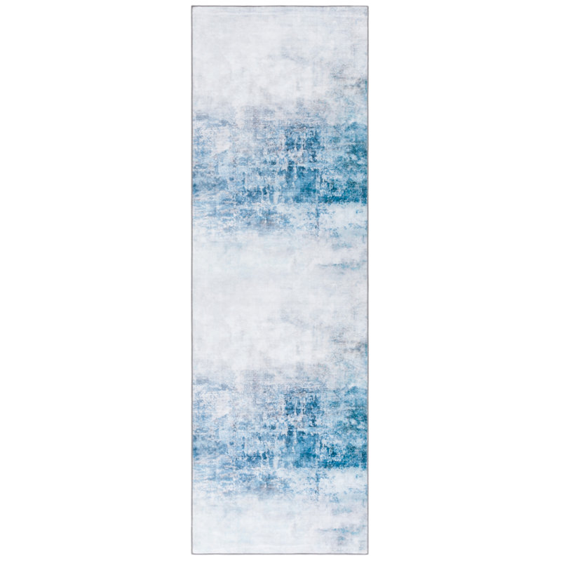 Tapis gris / bleu Josalina Monica 833, Tapis de couloir 2 pi 6 po x 8 pi