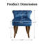 Chaise de coiffeuse rembourrée de 65,3 cm (25,7 po) avec dossier bas et pieds en bois massif-1702096934