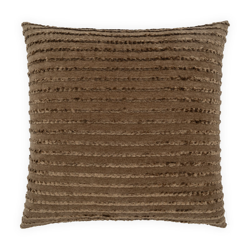 Keaton Throw Pillow, Brown, Square 22"