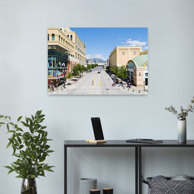 Passerelle, centre commercial, centre-ville de Salt Lake City, Salt Lake City, Utah, États-Unis, art contemporain abstrait, art mural