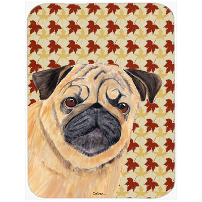 East Urban Home Pug Portrait Glass Cutting Board