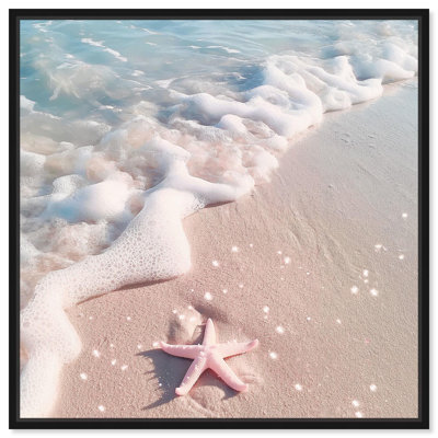 Soft Glow of Starfish Canvas Glam Beach Art by Art Remedy
