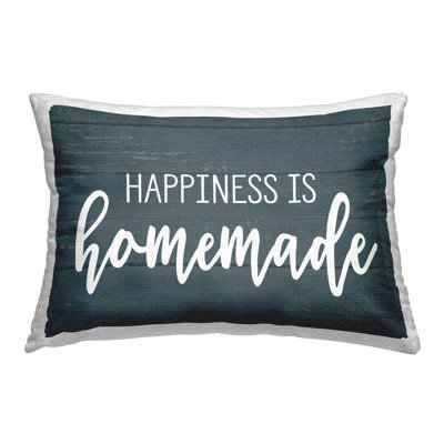Happiness is Homemade Outdoor Printed Pillow by Lettered and Lined