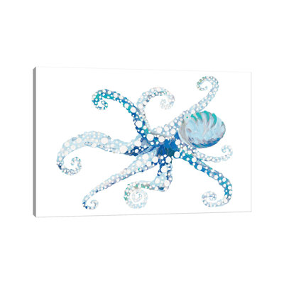 " Azul Dotted Octopus II " by Gina Ritter Painting Print