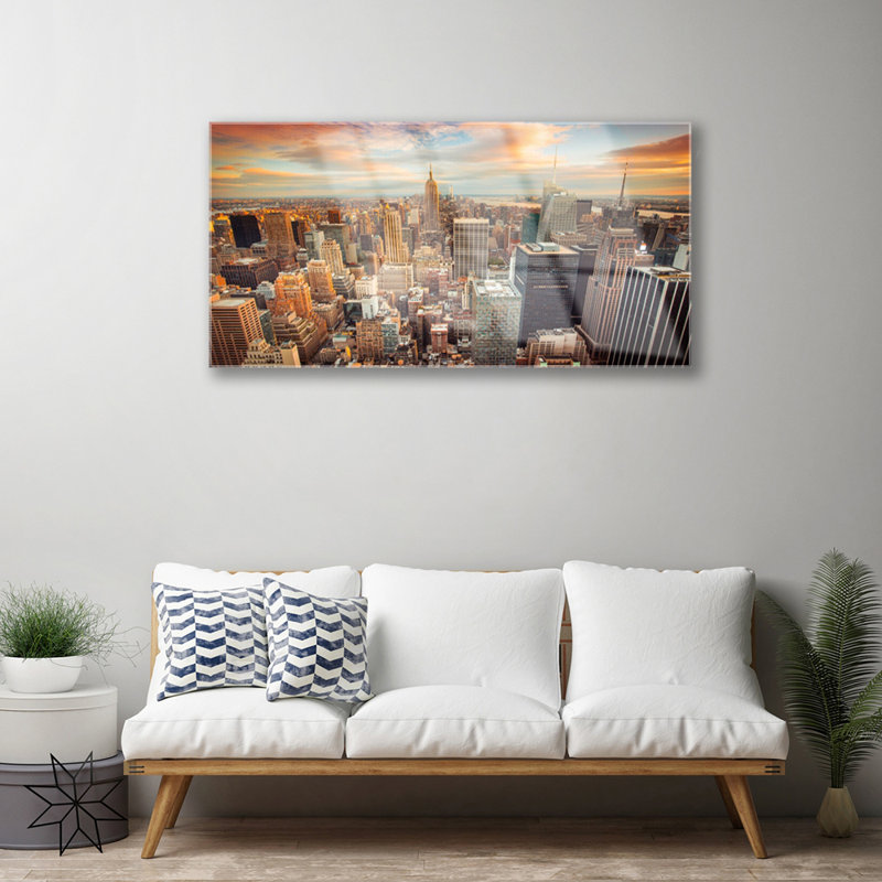 City Houses - Unframed Photograph on Glass