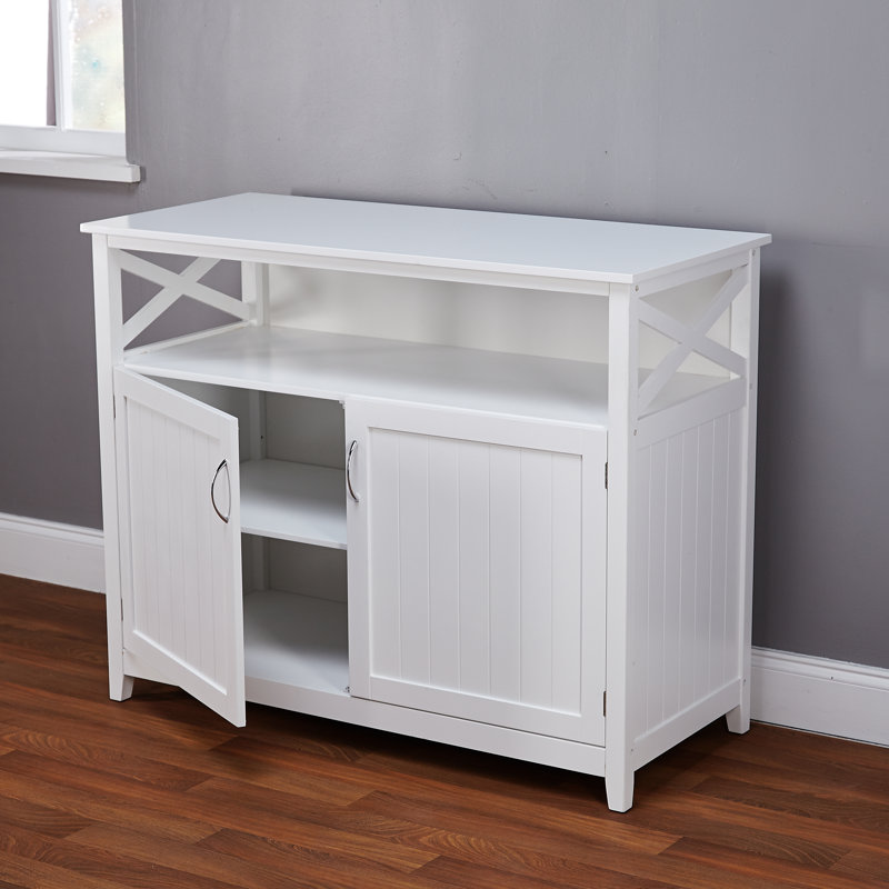 Desserte en bois de 45 po de largeur Peraza, Blanc