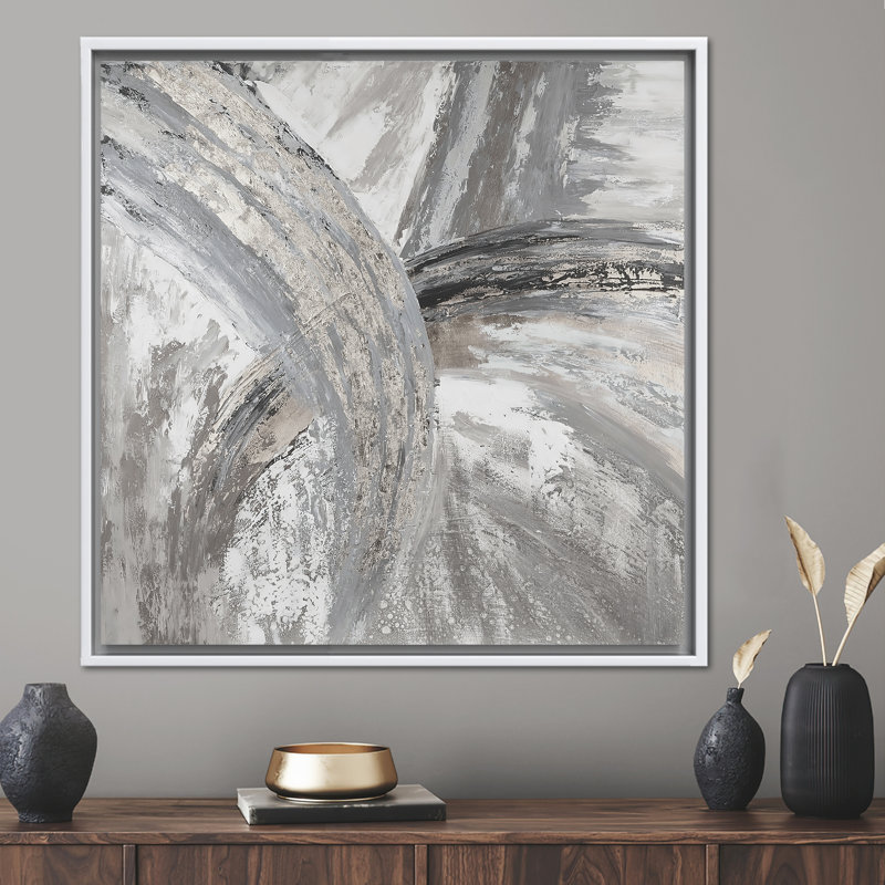Print on Canvas, 90 cm H x 90 cm W, White Floater Framed