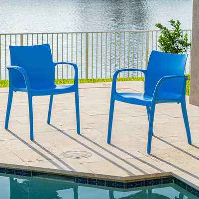 Plastic Outdoor Stacking Dining Armchair