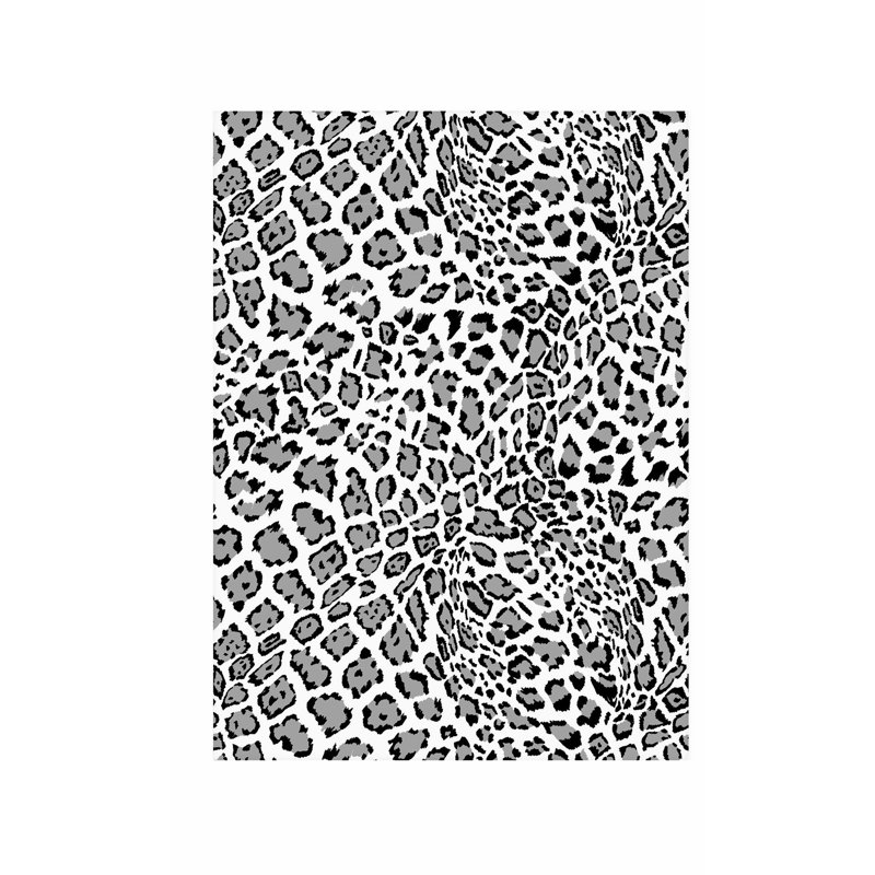 Animaux, motif léopard noir et blanc I, reproduction d'art moderne sans cadre, H 30 po x l 20 po