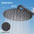 47" H Wall Mounted Stainless Steel Adjustable Height Outdoor Shower with Footwash Spout-111970809