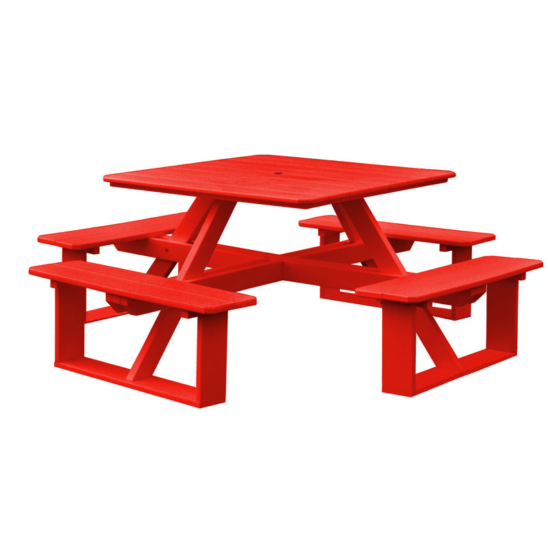 Bathilda 8 - Person Patio Dining Set with, Yes, Bright Red