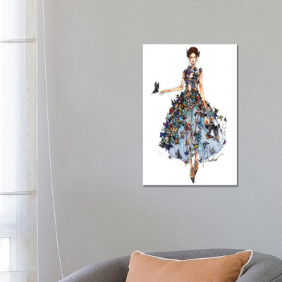 " Butterfly Dress II " by Eris Tran Painting Print