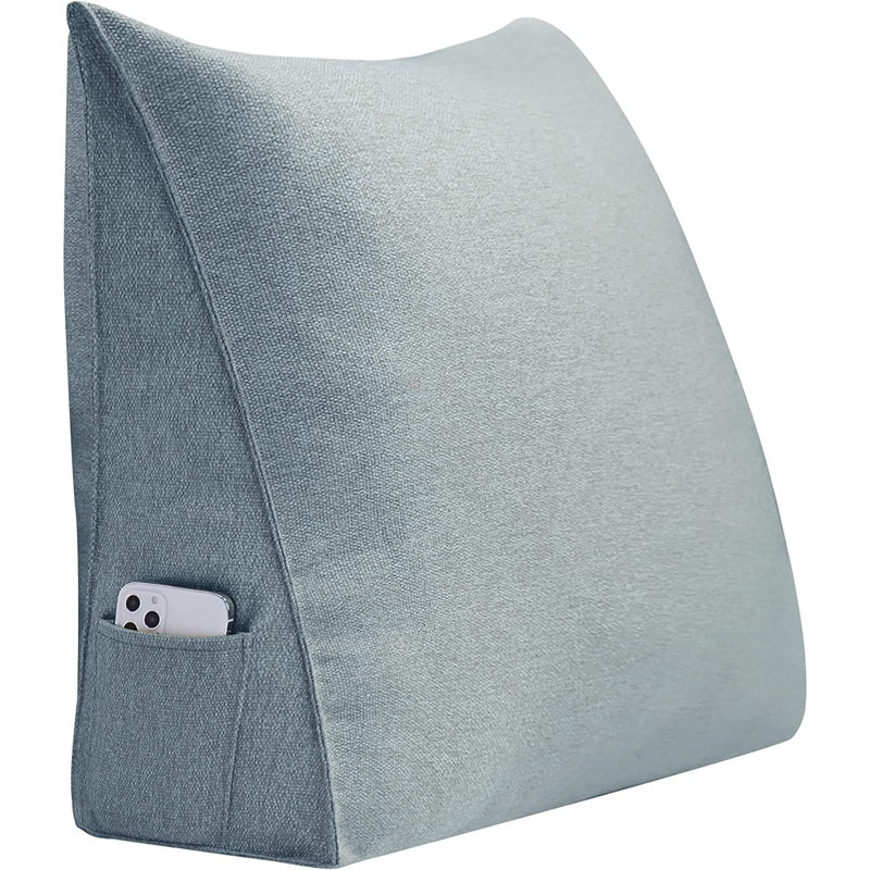 Triangular Backrest Cushion, Dark Grey, 50cm x 60cm
