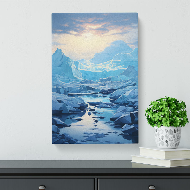 Glacier Conceptual Art - Wrapped Canvas
