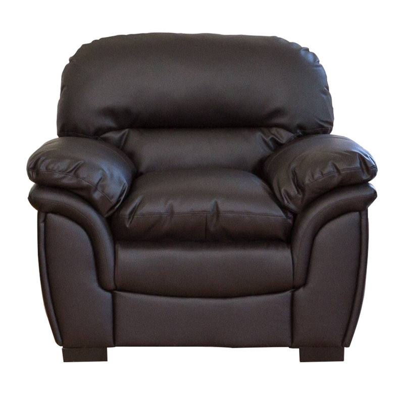 Sarno Faux Leather Armchair, Brown