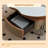 Lift Top Coffee Table with 360° Rotation & Hidden Storage - Modern Leather and Stone Top Center Table for Living Room