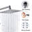 10" Rainfall Shower Head With Handheld Combo,3 Setting Diverter, Adjustable Extension Arm, Extra Long Hose,-122462784