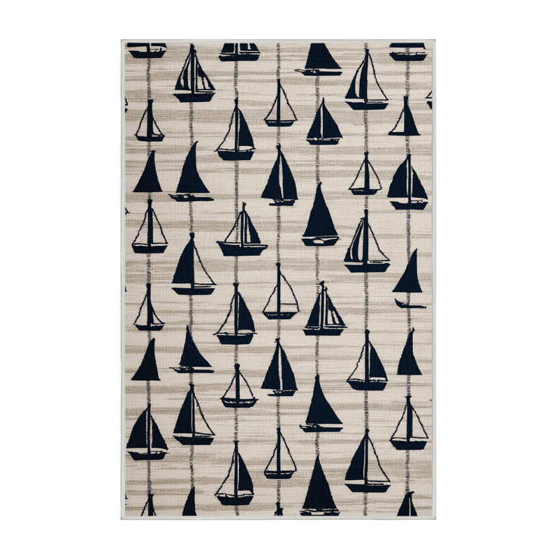  Tapis bord de mer lavable Silhouettes