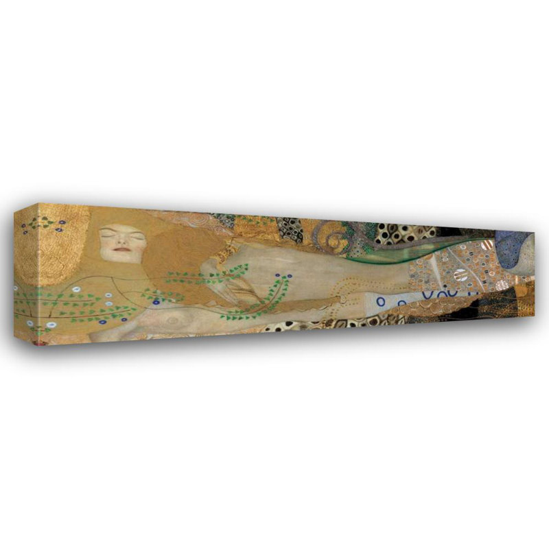«Canora Grey Klimt», art sur toile tendue par Gustav Gallery, Sea Serpents I, H 17 po x l 48 po