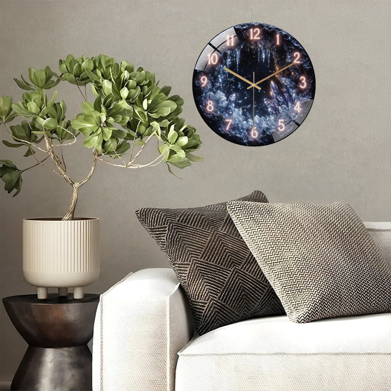 Horloge murale en verre Glowing