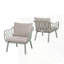 Fauteuil club d'extérieur Huron PP, finition verte avec coussin beige, ensemble de 2-1865916884