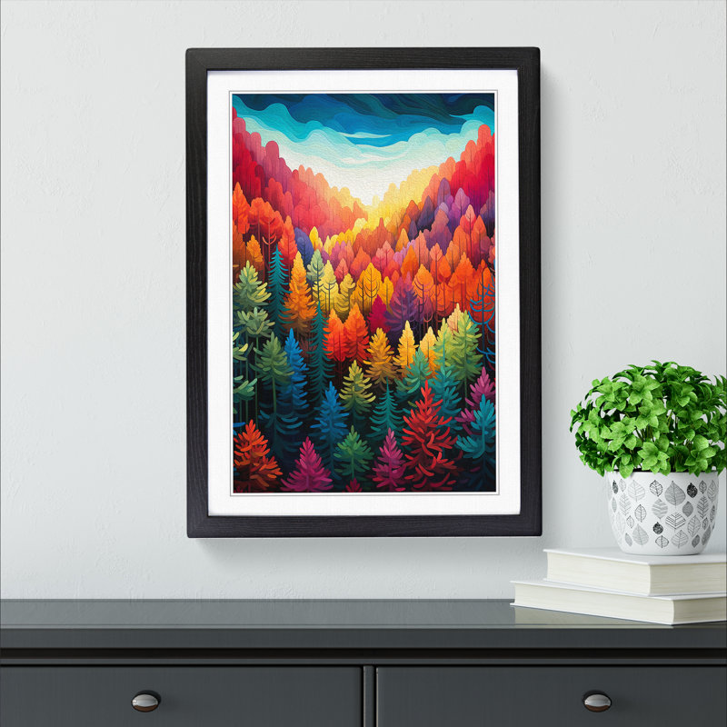 Single Picture Frame Print on Wood, Black Framed, 64cm H x 46cm W