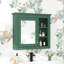 Armoire à pharmacie 30 po x 28 po, armoire de rangement murale pour salle de bain, armoire murale moderne avec miroir, armoire à pharmacie, armoire à miroir avec 3 tablettes ouvertes (meuble-lavabo non inclus)-538237629