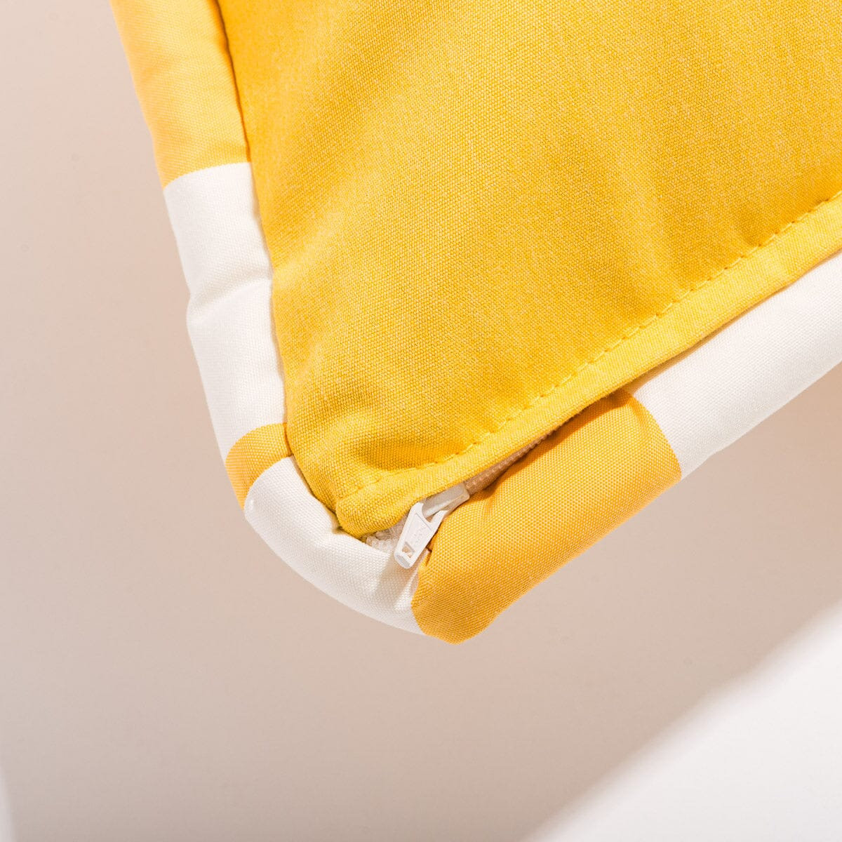 Crew Mimosa Pillow, 26" H x 26" W, Yellow Striped
