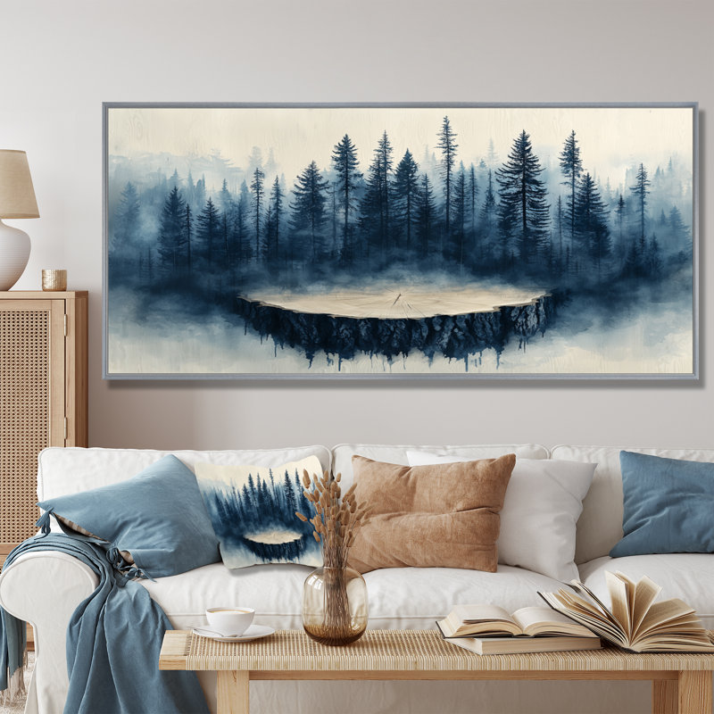 Gizzel - Landscapes Canvas Art Print, H 28 po x l 60 po, Cadre flottant, Argent argent