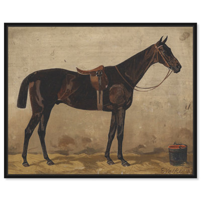 Brauner Im Stall Farm Animals par Emil Volkers - sur toile