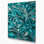 «Abstract Florals 85», art mural sur toile bleue
