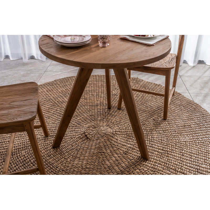 Teak Round Solid Wood Dining Table