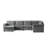 Bessette 136" 6-Piece Modern Chenille Storage Sectional Sofa Removable Cover-906426838