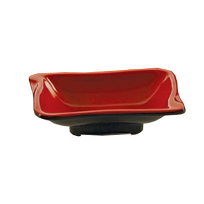 Black & Red Melamine Condiment Server