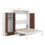 Grand lit escamotable avec lumière DEL, lit escamotable avec tiroirs de rangement pour garde-robe de bureau, lit escamotable pour chambre à coucher
