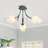 3-lamp flower shaped dimmable iron ceiling light