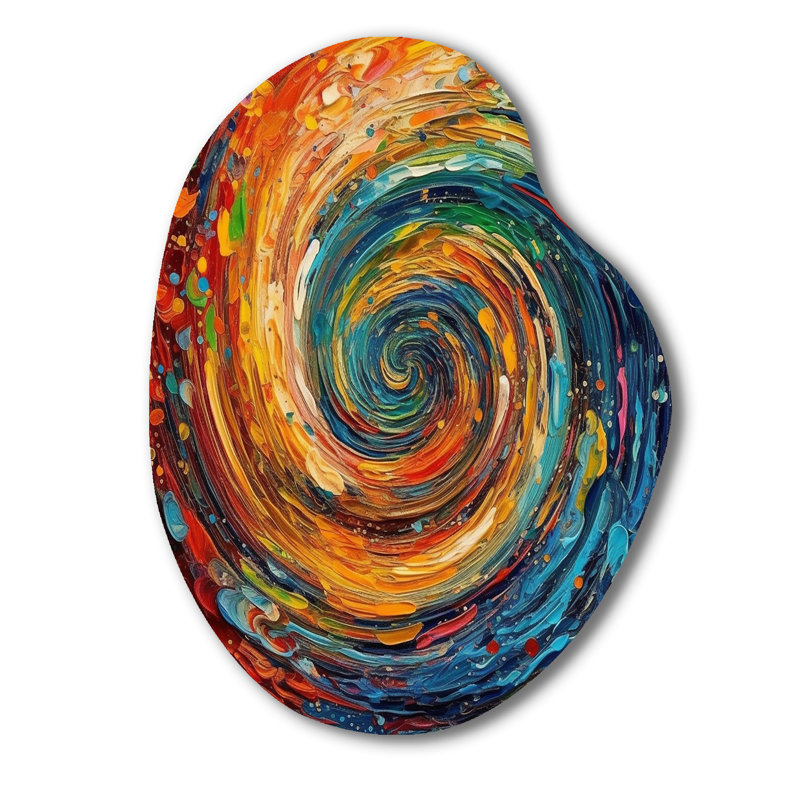 Chiyomi - impression asymétrique en métal sur marbre, art mural moderne de forme unique en métal, H 30 po x l 22 po