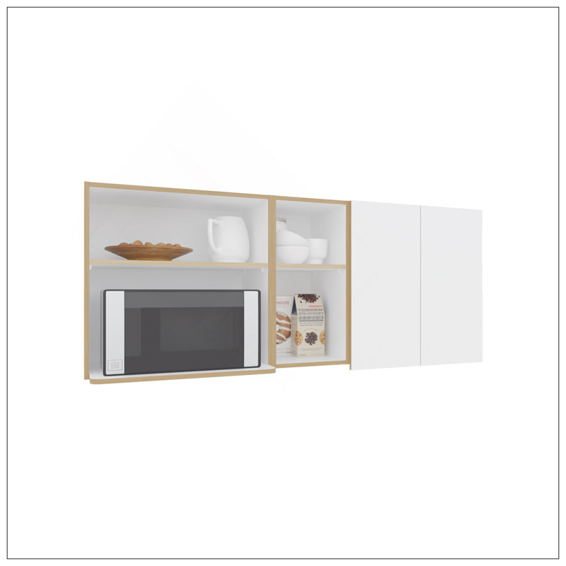 Armoire murale, 2 portes, 4 tablettes