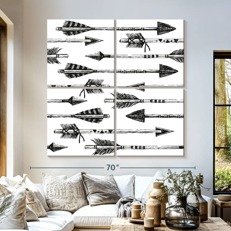 Sireci Tribal Arrows Pattern, 57" H x 57" W