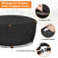 Outdoor Grill Waterproof Cover Round Fire Pit Cover, Black, 51″D x 25″H