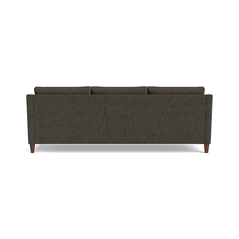 Vera Sofa (95"), Walnut Finish (Angled), Performance Weave - Onyx