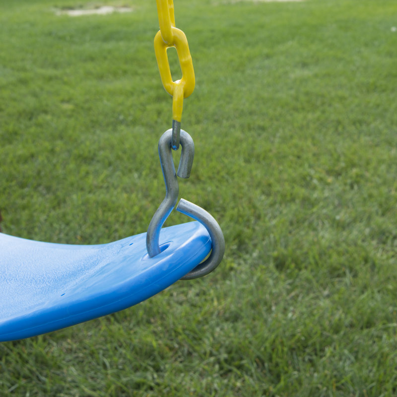 Blue and Green Heavy Duty Swing Set Bundle with Chains
