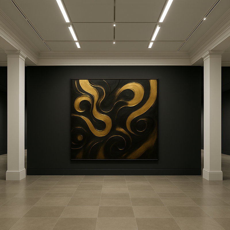 Art mural encadré "dorés" par Kasian Art Studio - cadre noir