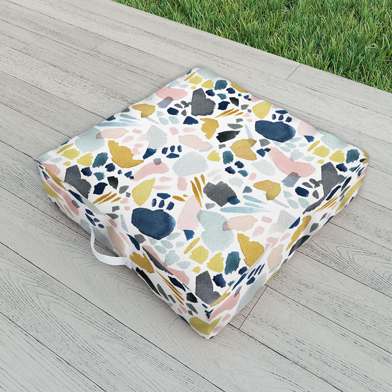 Indoor / Outdoor Floral Floor Pillow